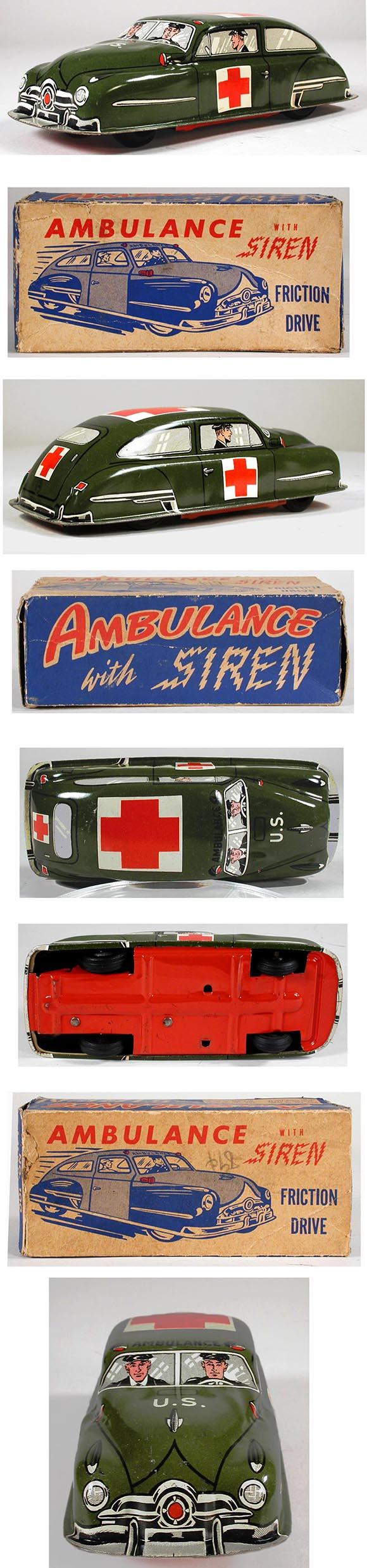 c.1949 Lupor, U.S. Army Ambulance with Siren in Original Box